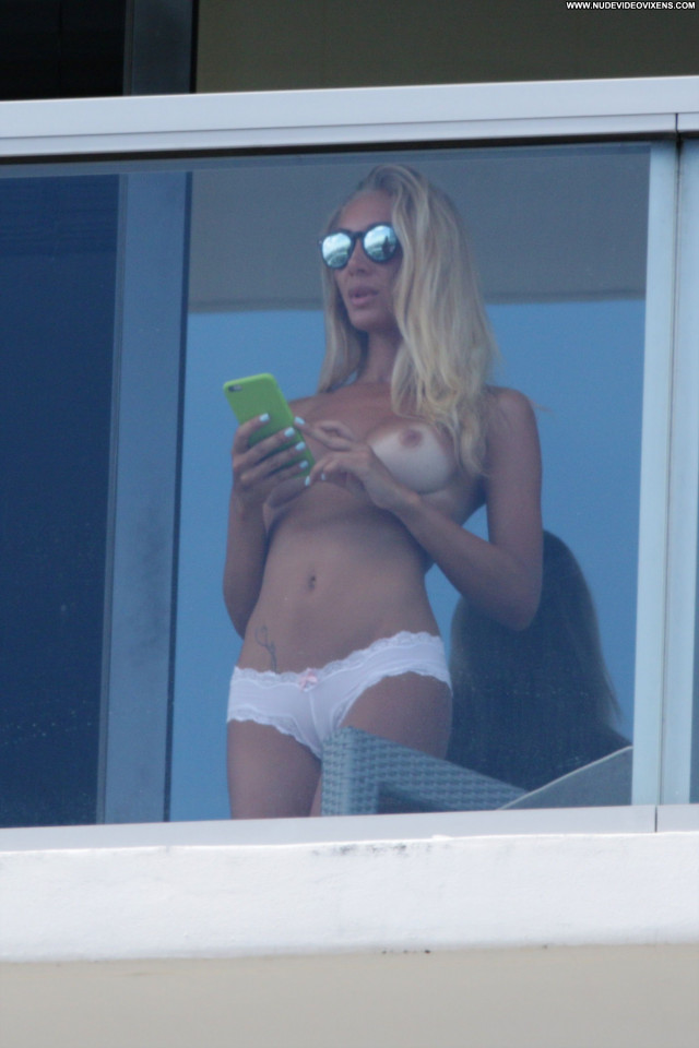 Laura Cremaschi Miami Beach Paparazzi Balcony Babe Italian Model