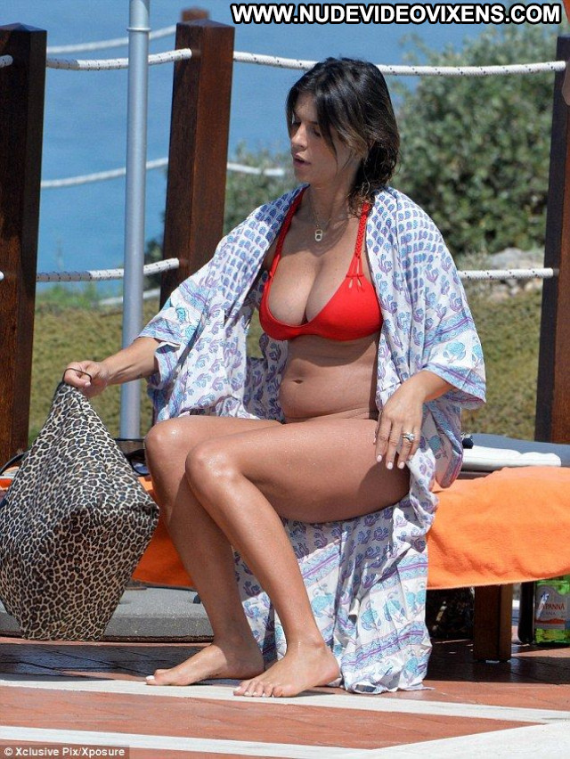 Elisabetta Canalis Posing Hot Italian Celebrity Paparazzi Pregnant