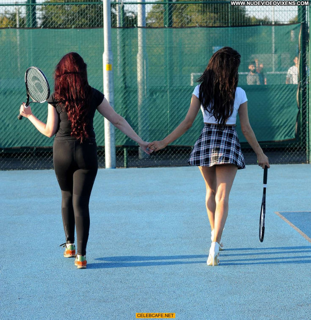 Chloe Khan No Source Tennis Posing Hot Celebrity Upskirt Pants