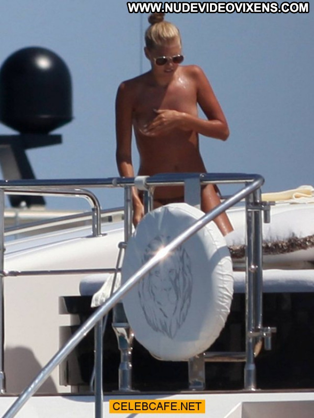 Toni Garrn No Source Ibiza Toples Celebrity Bikini Beautiful Yacht