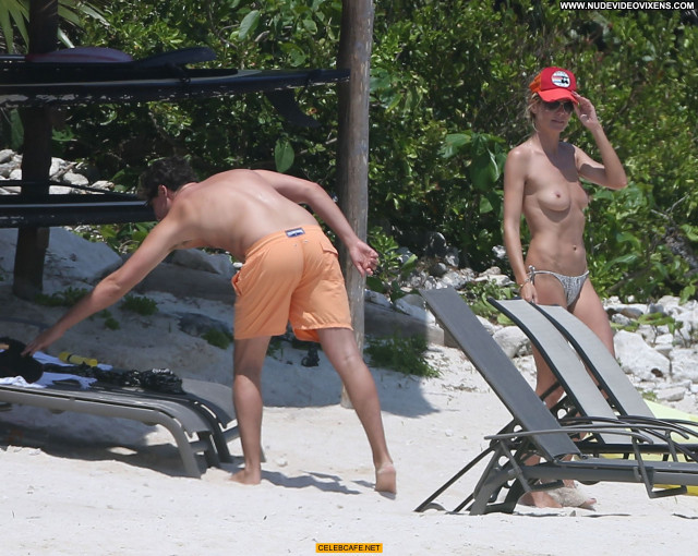 Heidi Klum No Source Babe Beach Mexico Topless Beautiful Posing Hot