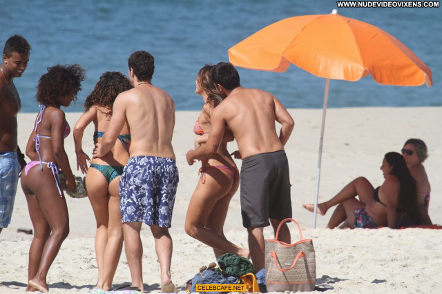 Bruna Marquezine The Beach Bikini Beautiful Celebrity Babe Posing Hot