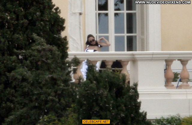 Angelina Jolie No Source Toples Balcony Posing Hot Hotel Celebrity