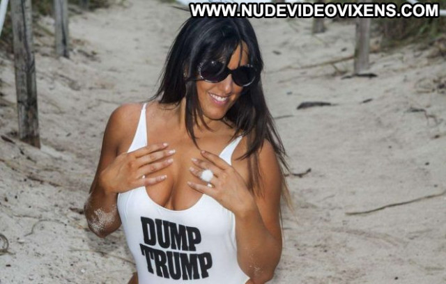 Claudia Romani Miami Beach Beautiful Posing Hot Beach Paparazzi