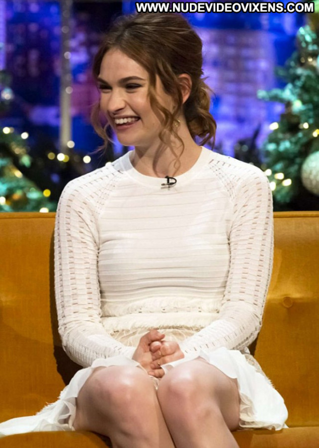 Lily James Posing Hot Babe Celebrity Paparazzi Beautiful London Doll