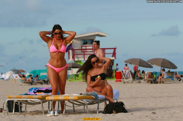 Claudia Romani Miami Beach Beach Babe Bikini Posing Hot Celebrity