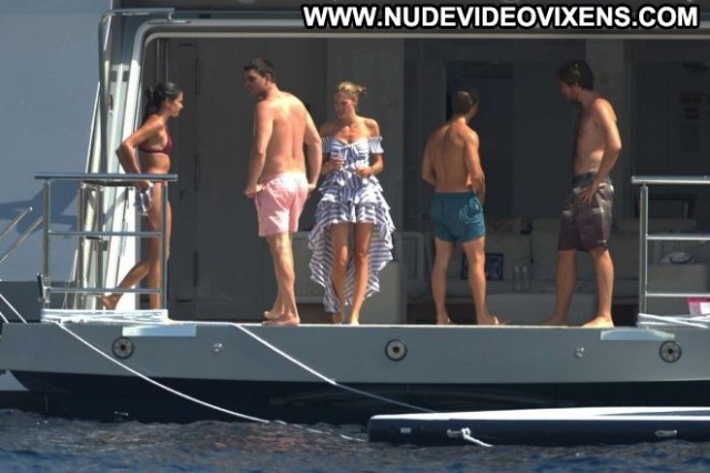 Sara Sampaio No Source Celebrity Ibiza Yacht Paparazzi Bikini Posing