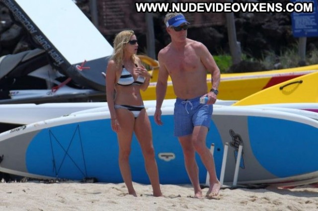 Camille Grammer The Beach  Babe Posing Hot Beautiful Bikini Beach